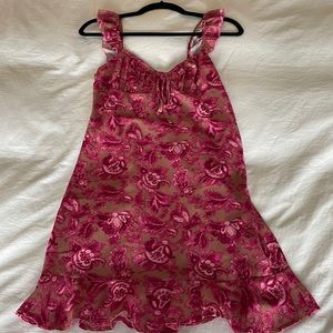 Sundae Muse pink and tan mini dress size US 4/AUS 8.